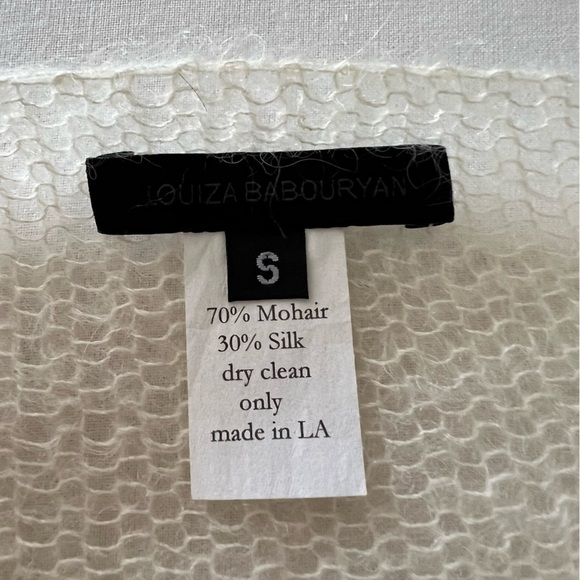 Louiza Babouryan Silk Mohair Knit Top with Feathers - Picture 8 of 16